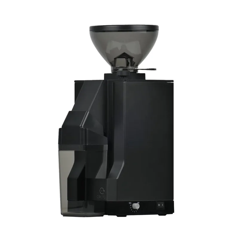 Eureka Mignon Crono grinder in matt black, front view