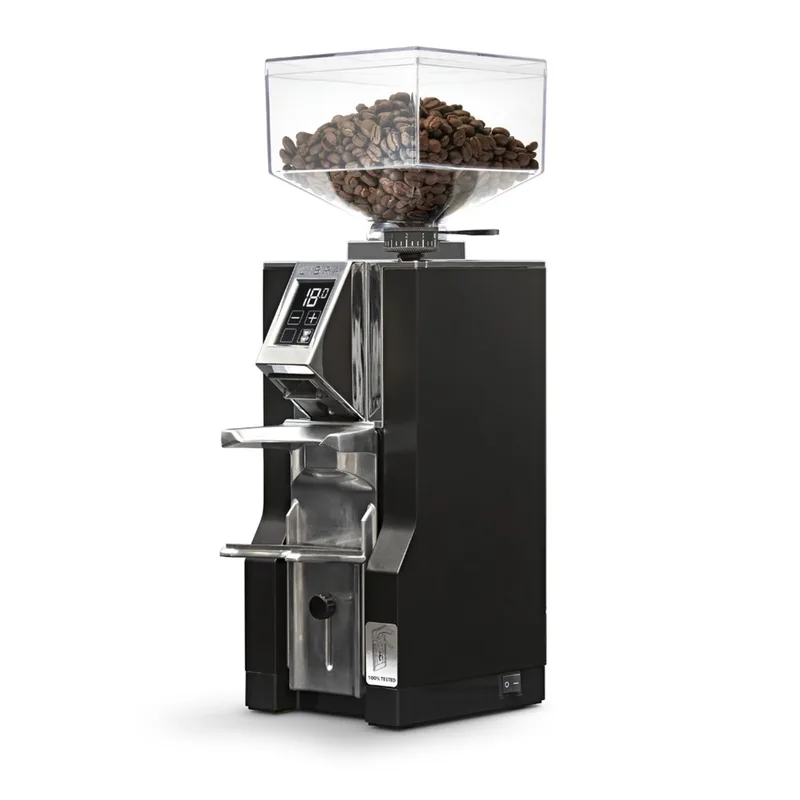 Eureka Mignon Libra grinder, front view, matte black
