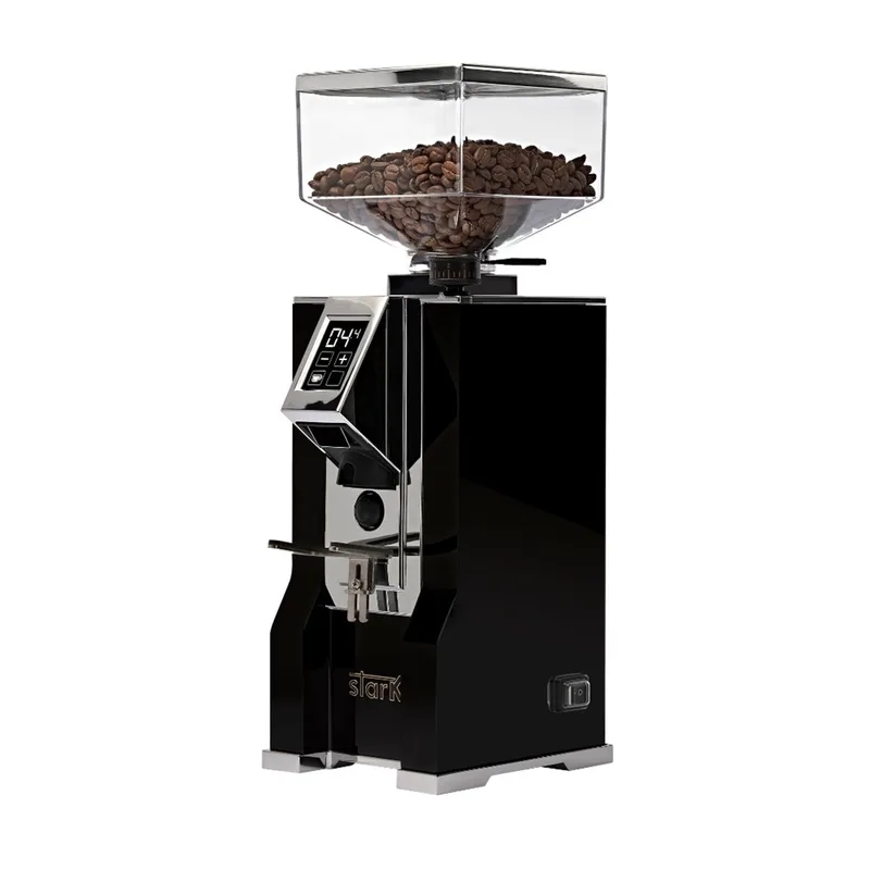 Eureka Mignon Stark espresso grinder, Matt Black, front view